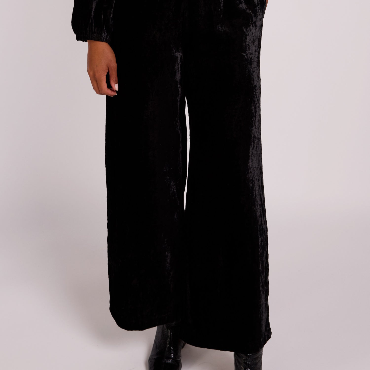 Velvet Wide Leg Trouser