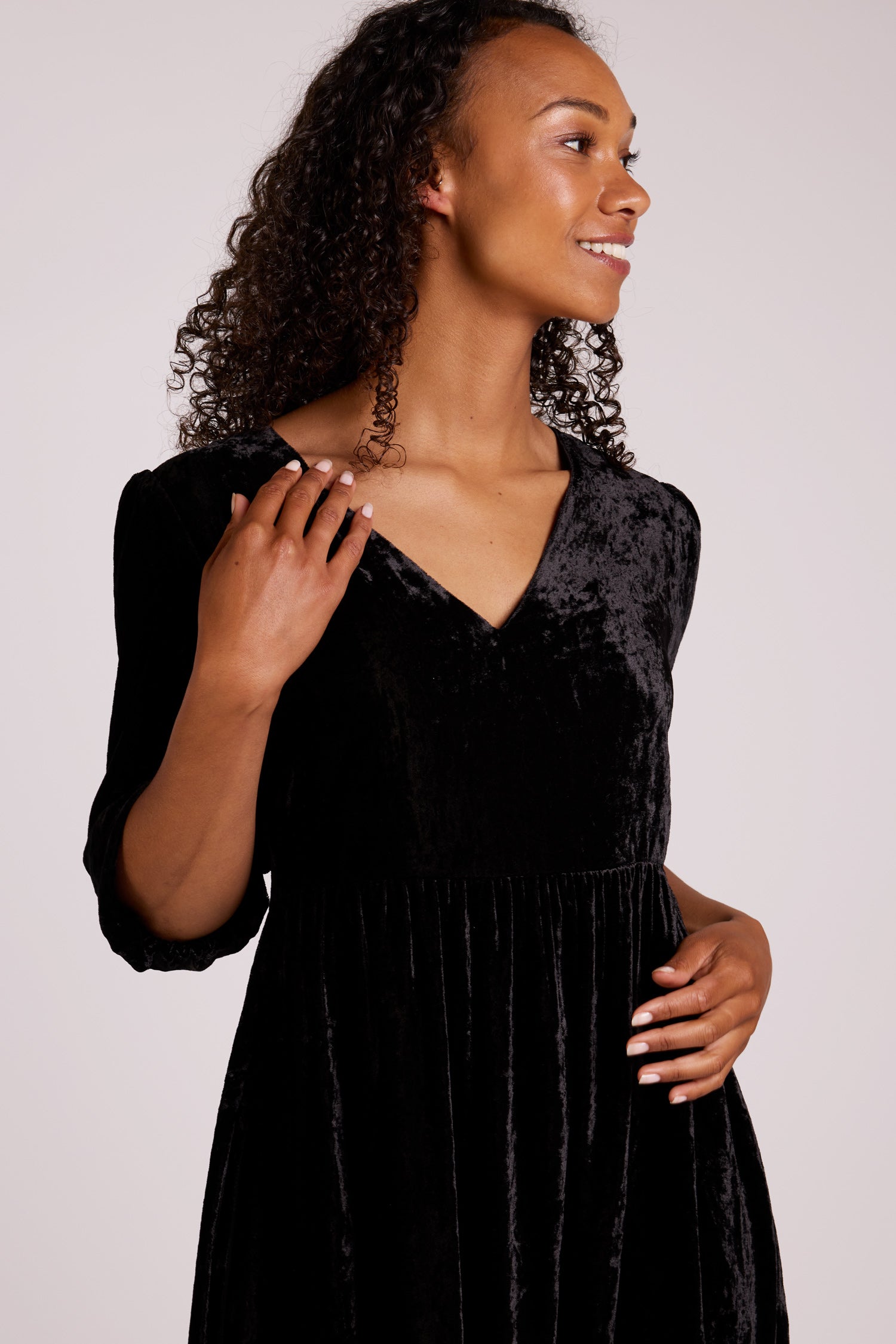 velvet tiered midi dress Velvet Tiered Midi Dress