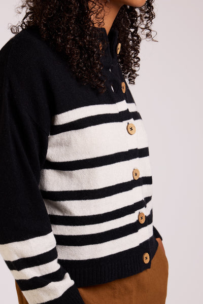 Recycled Striped  Cardi