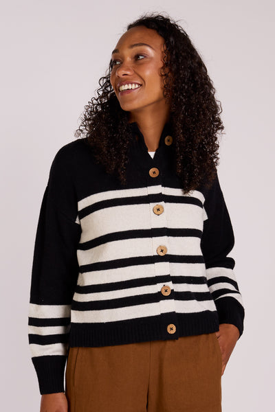 Recycled Striped  Cardi