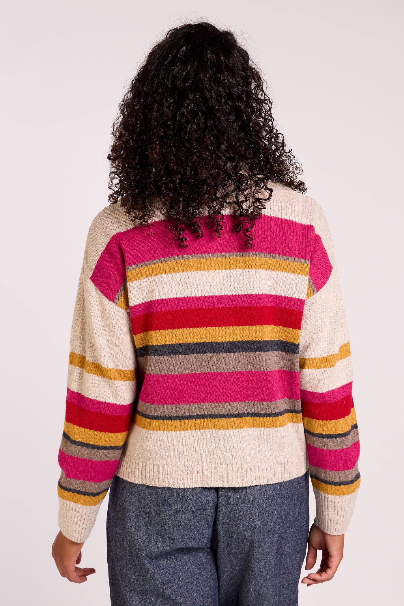 Recycled Striped  Cardi