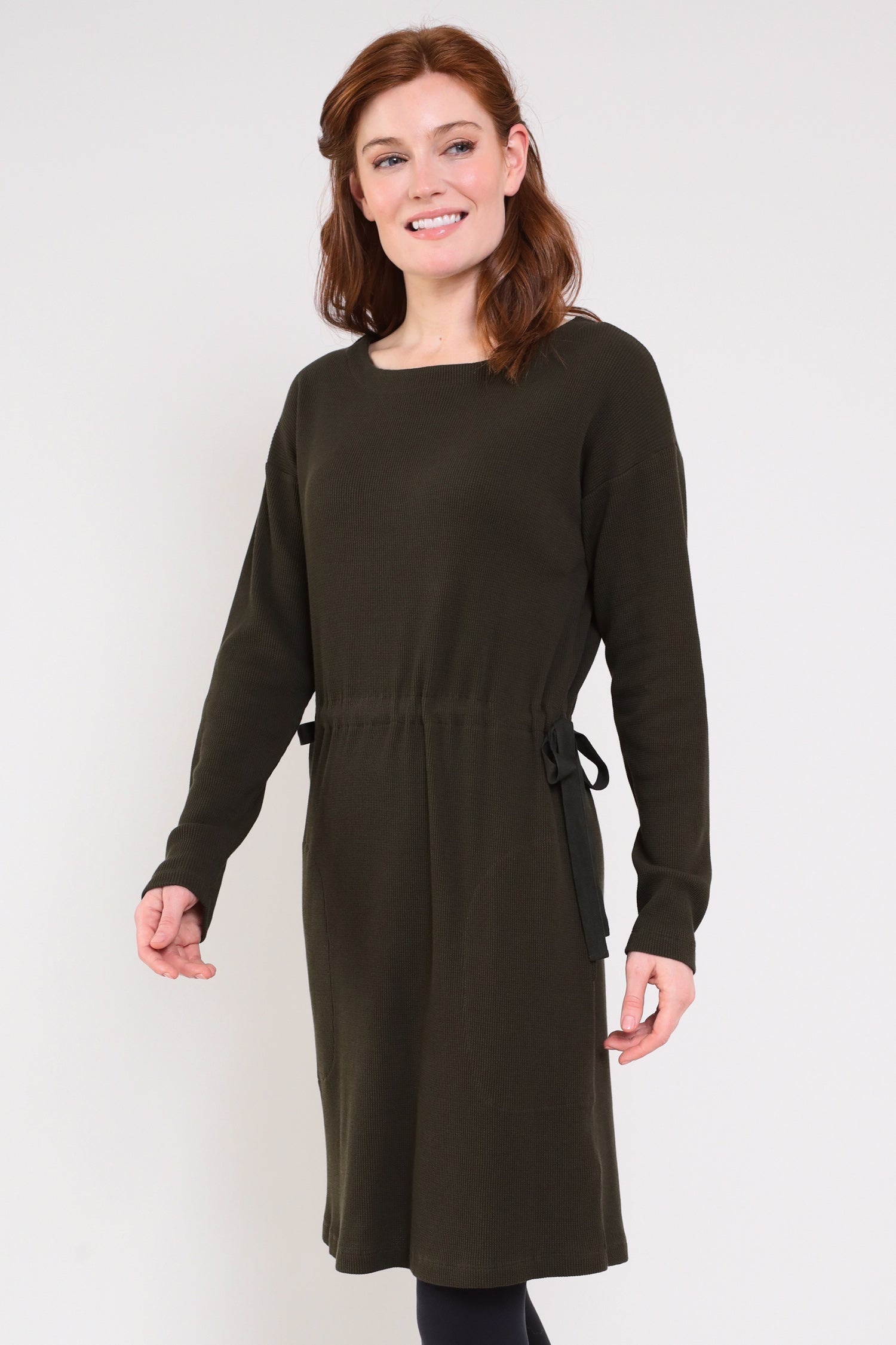 GOTS Organic Cotton Tie Waist Tunic Dress