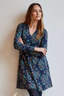 HR3103  Gathered Detail Tunic Dress