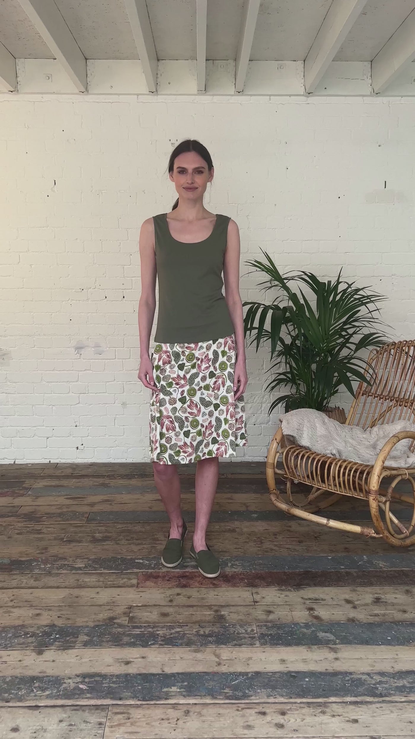 GOTS Organic Cotton Jersey Kiwi Skirt
