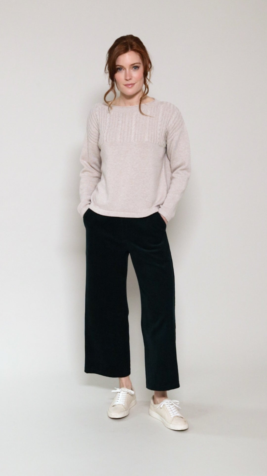 Organic Cotton & Wool Cable Knit Jumper