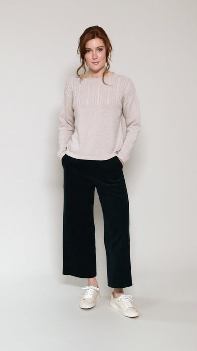 Organic Cotton & Wool Cable Knit Jumper