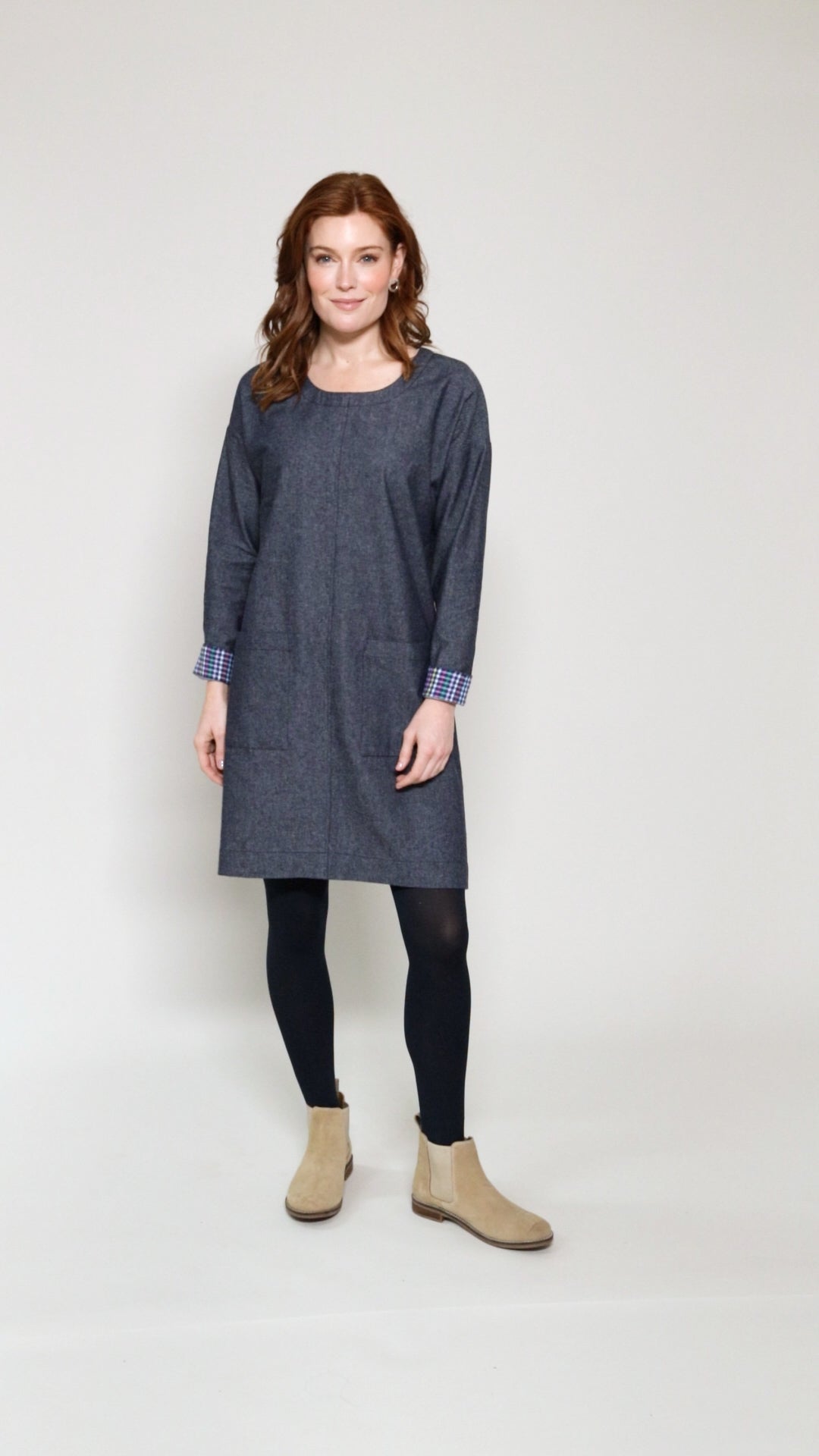 Cotton Pocket Tunic Dress