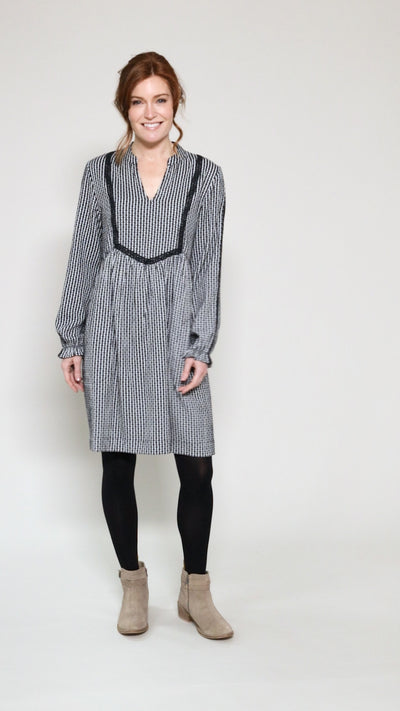 Cotton Gathered Tunic Dress