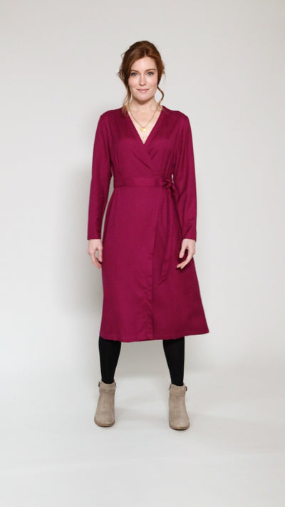 Viscose Tie Wrap Dress