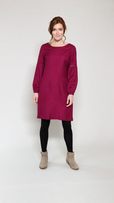 Gathered Sleeve Tunic Dress