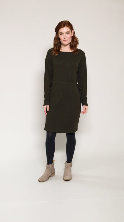 GOTS Organic Cotton Tie Waist Tunic Dress