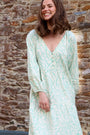 Saige by Nomads cream and green dress