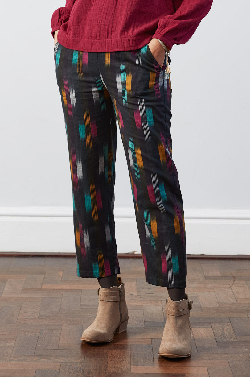 Cotton Handwoven Ikat Trousers