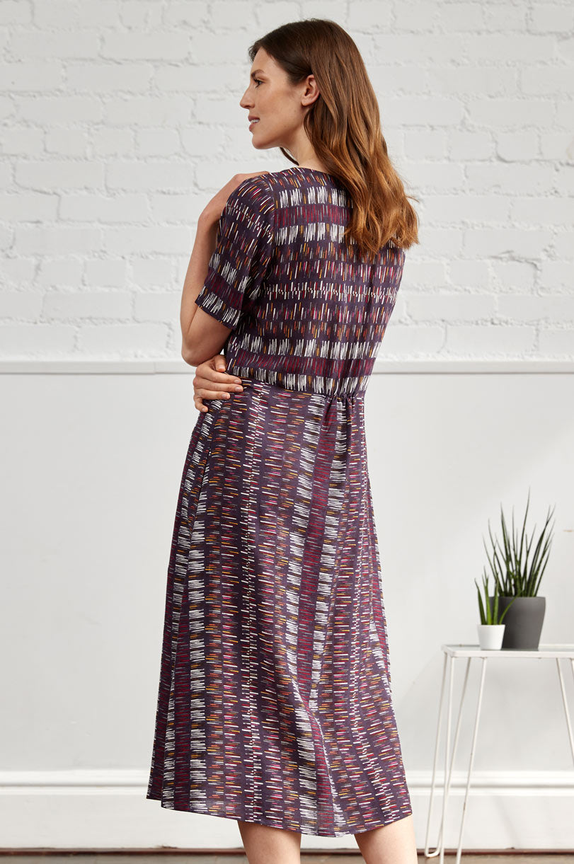 Viscose Slub Midi Dress