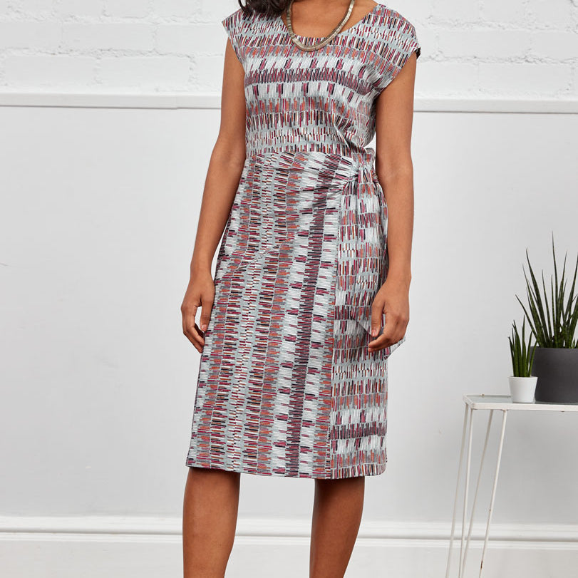 BW2119 Tie Side Jersey Dress