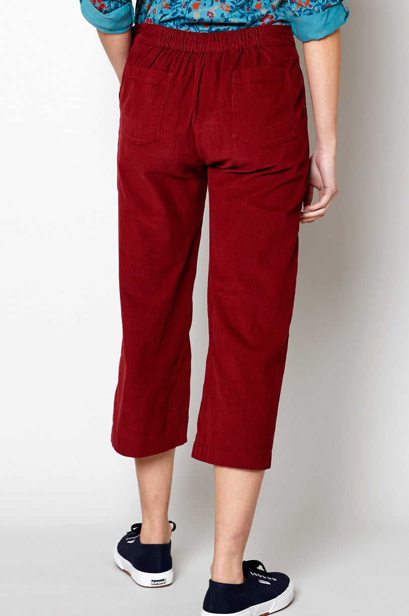 Cotton Cropped Needlecord Trouser
