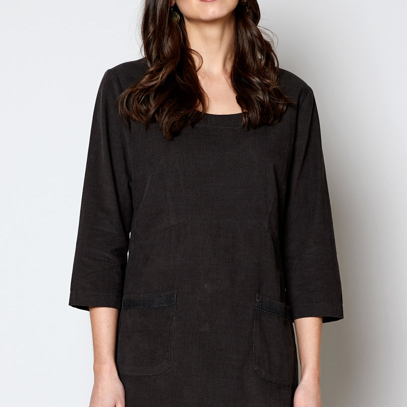 CN3084 Crochet Insert Tunic Dress