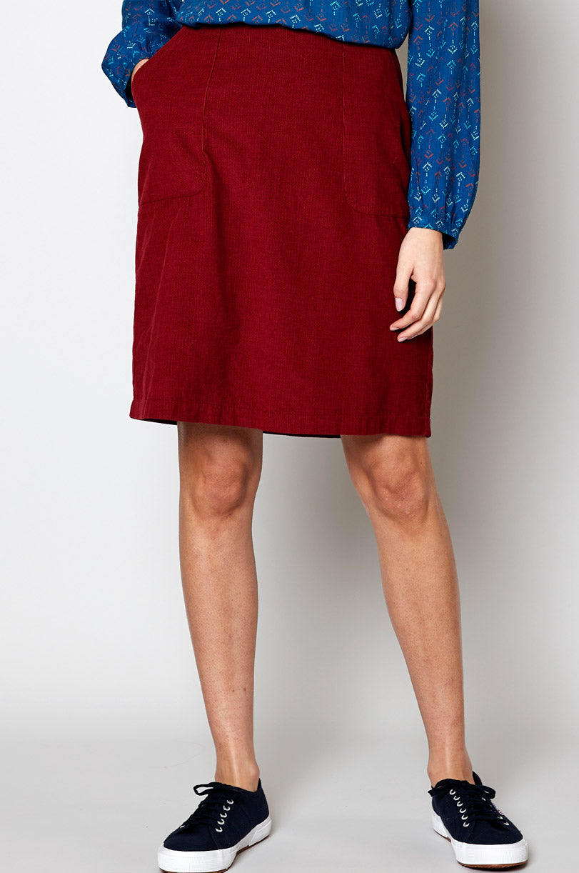 Cotton Needlecord Skirt