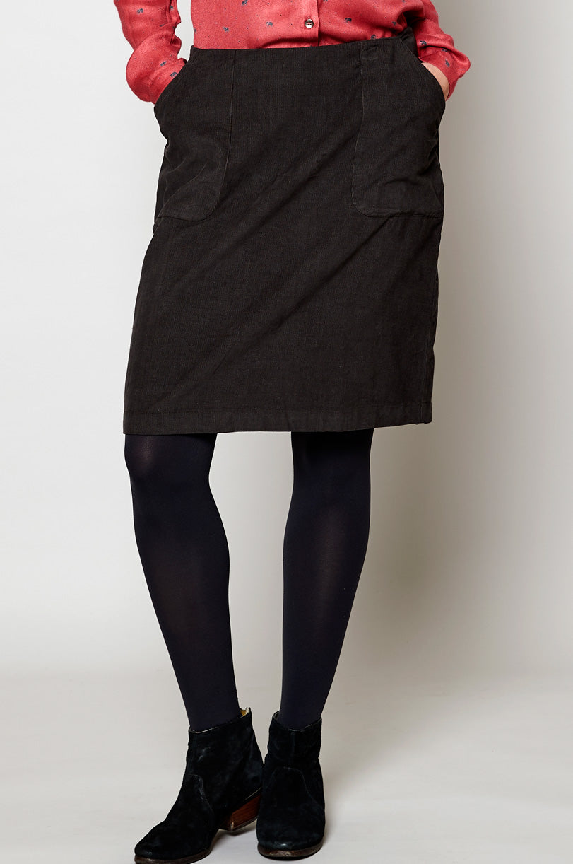 Black cord skirt with tights hotsell