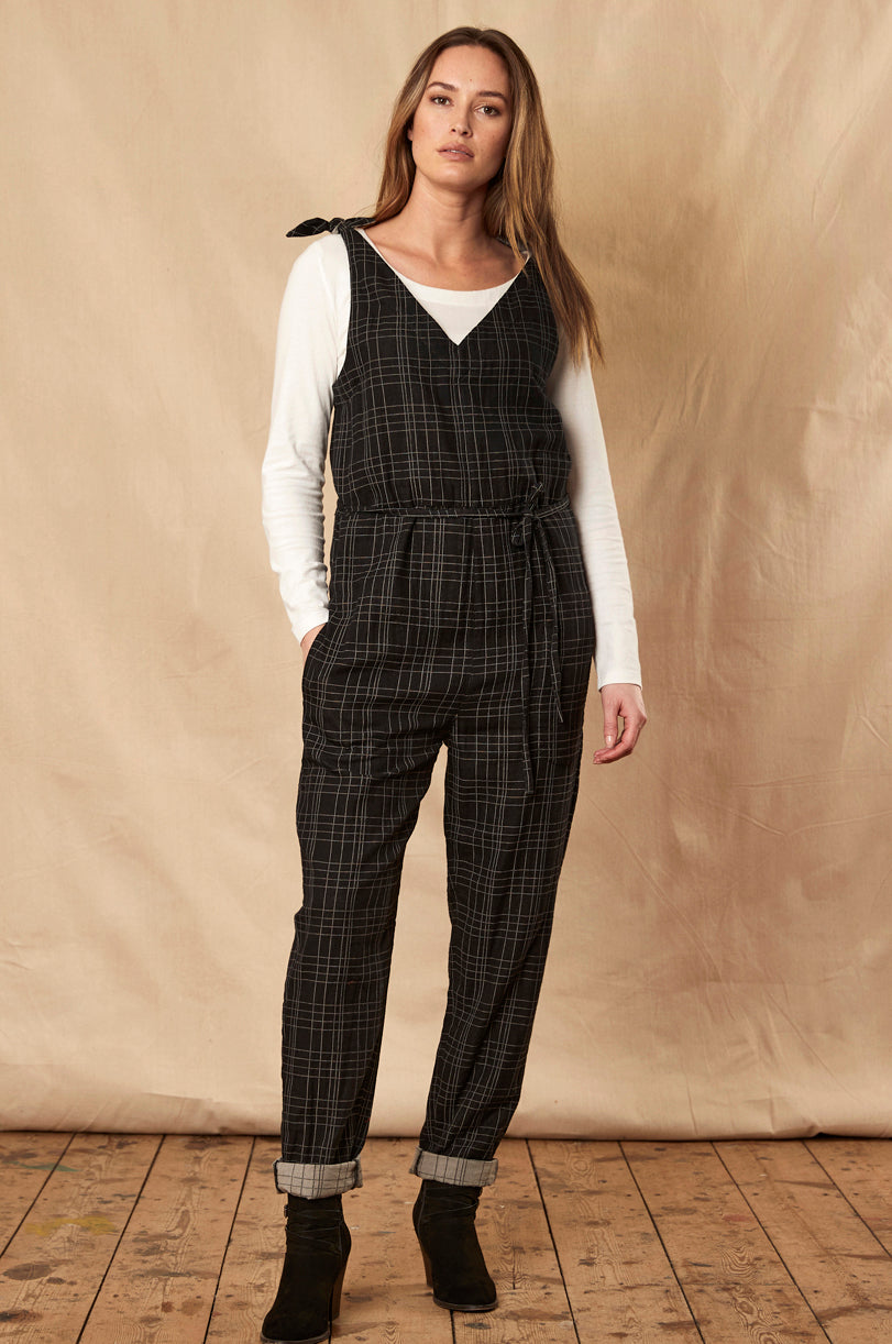 Cotton Double Check Jumpsuit