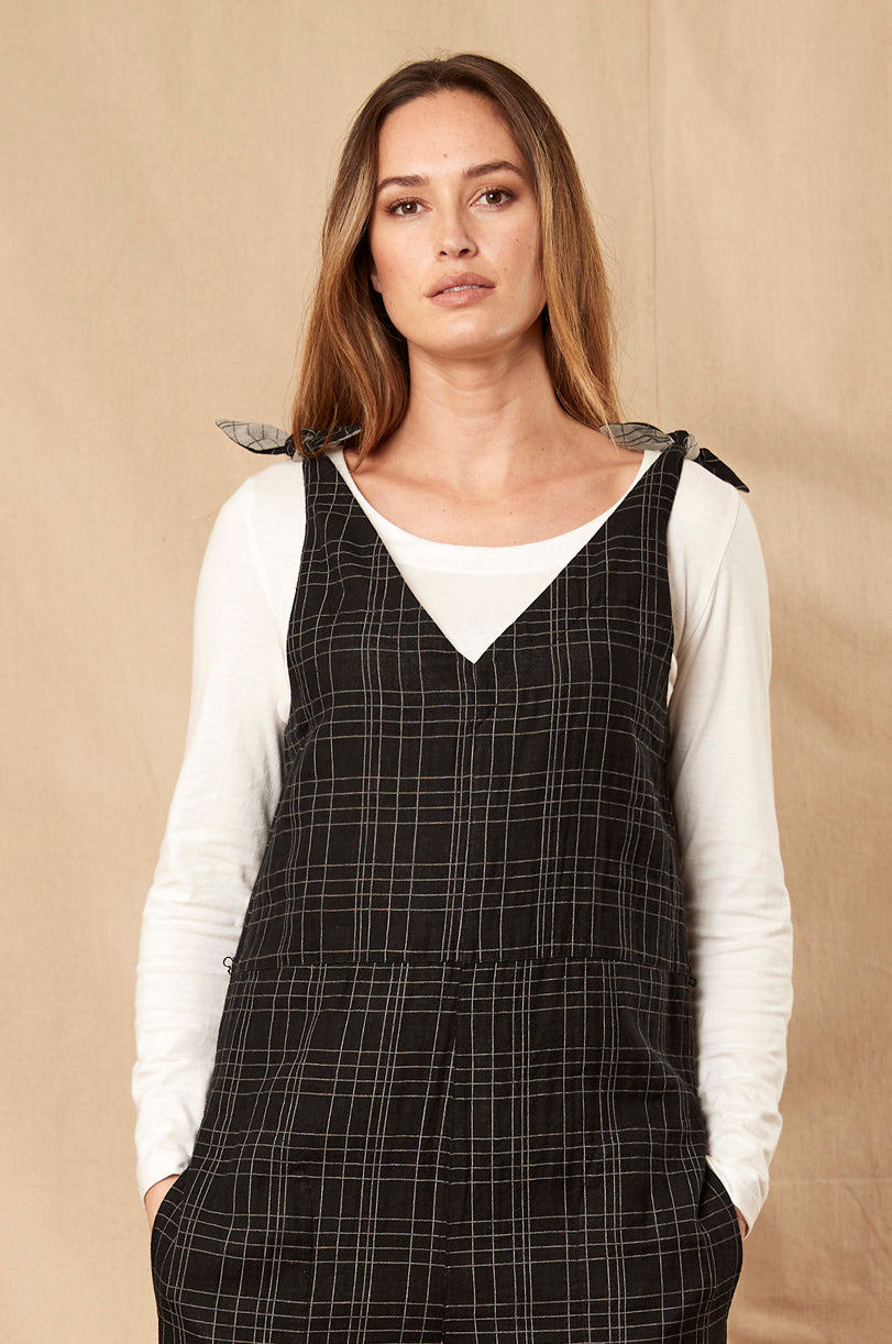 Cotton Double Check Jumpsuit