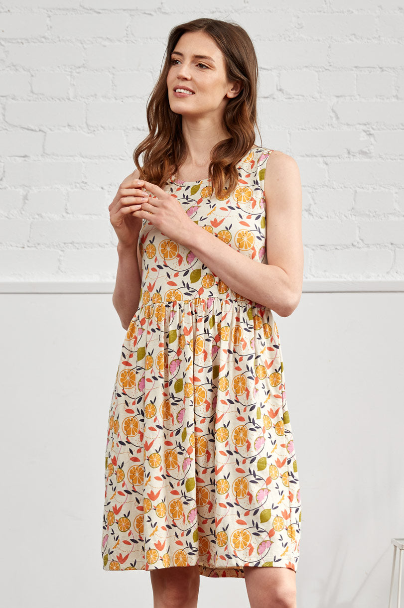 GOTS Organic Cotton Gathered Tunic Dress
