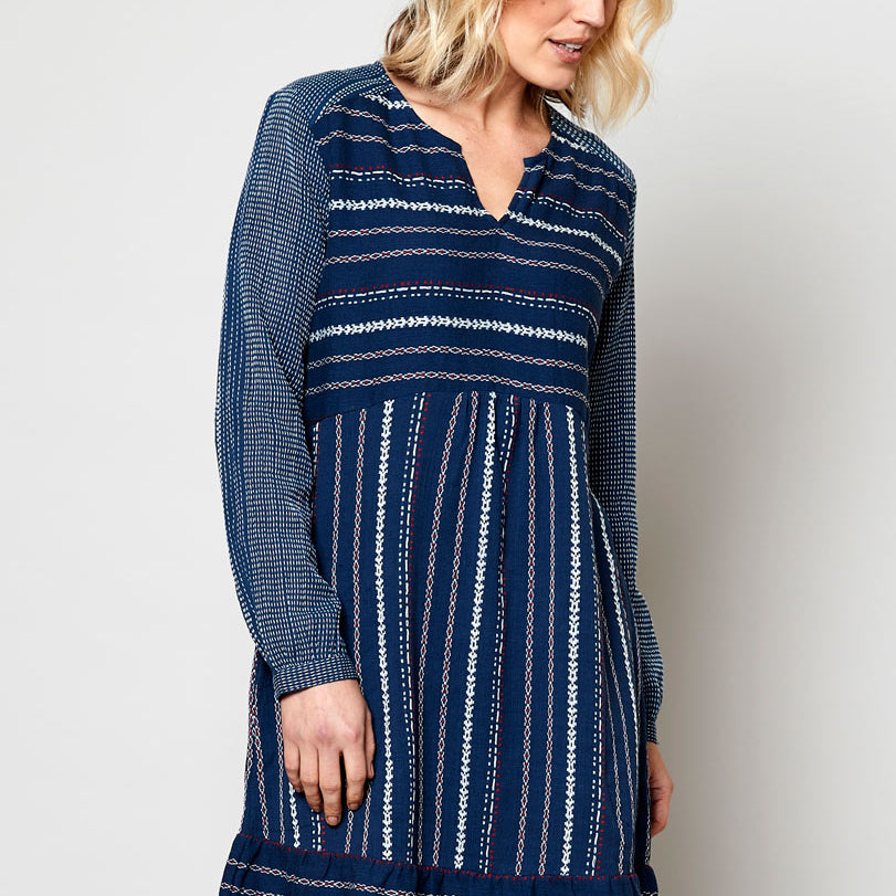 Cotton Panelled Tunic Dress