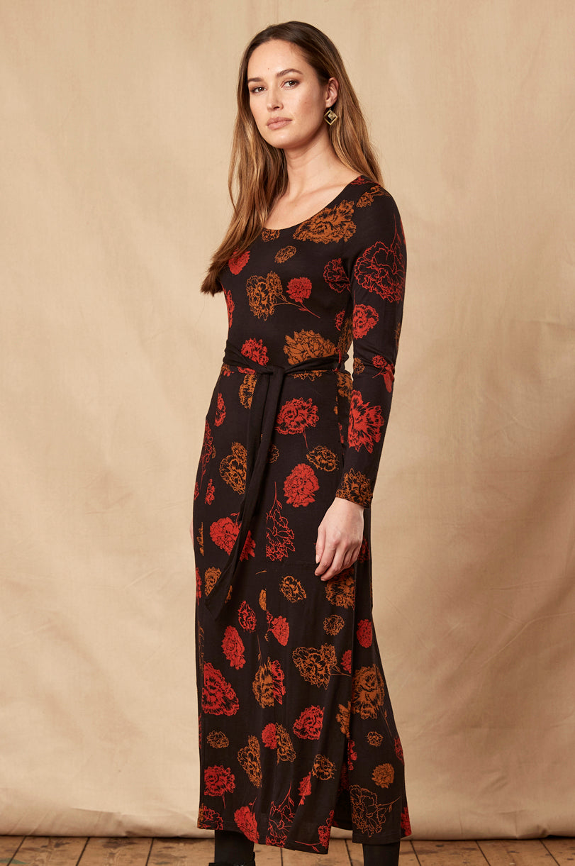 Ecovero Tie Belt Midi Dress