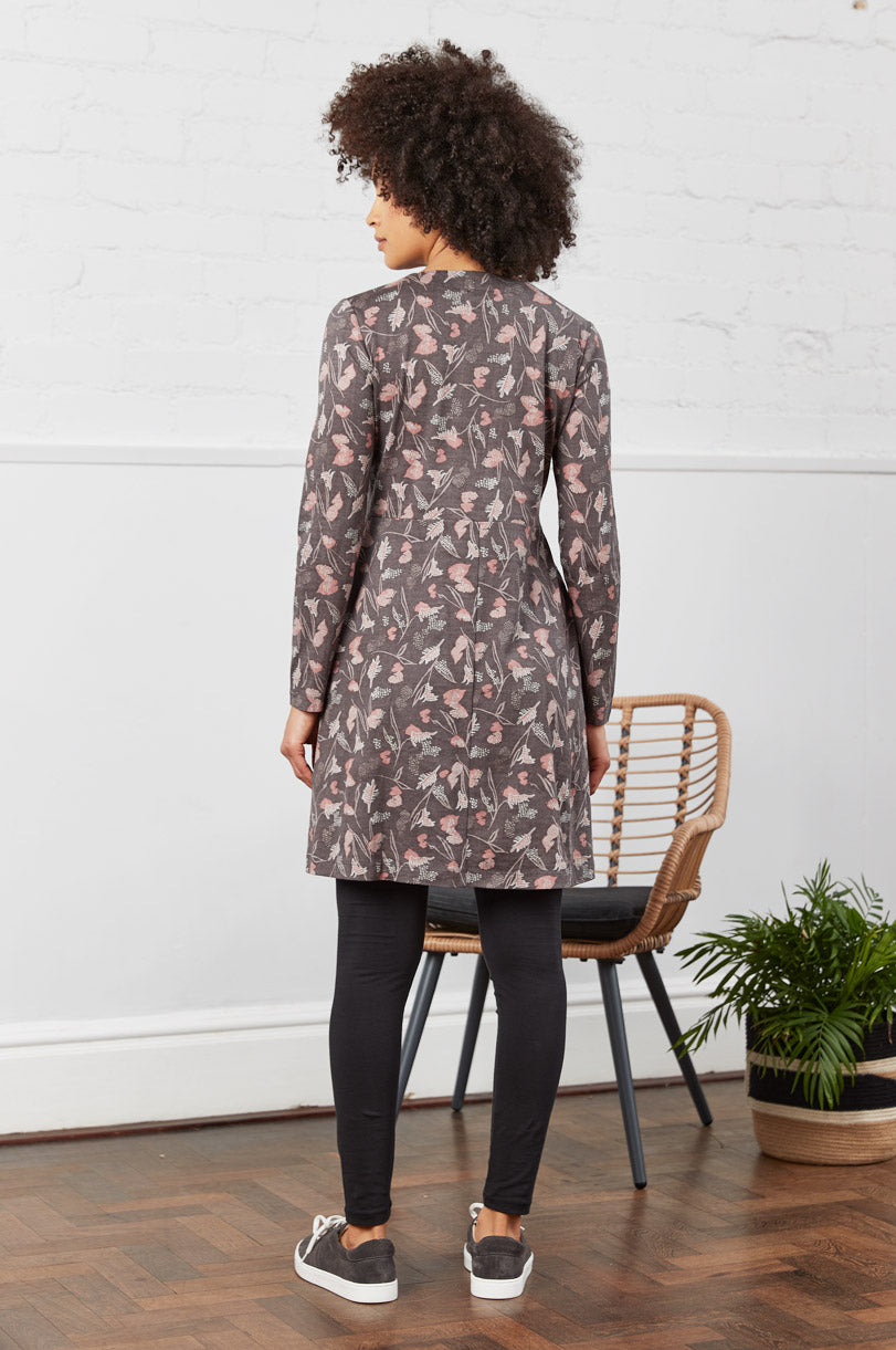 Organic Cotton V Neck Jersey Dress