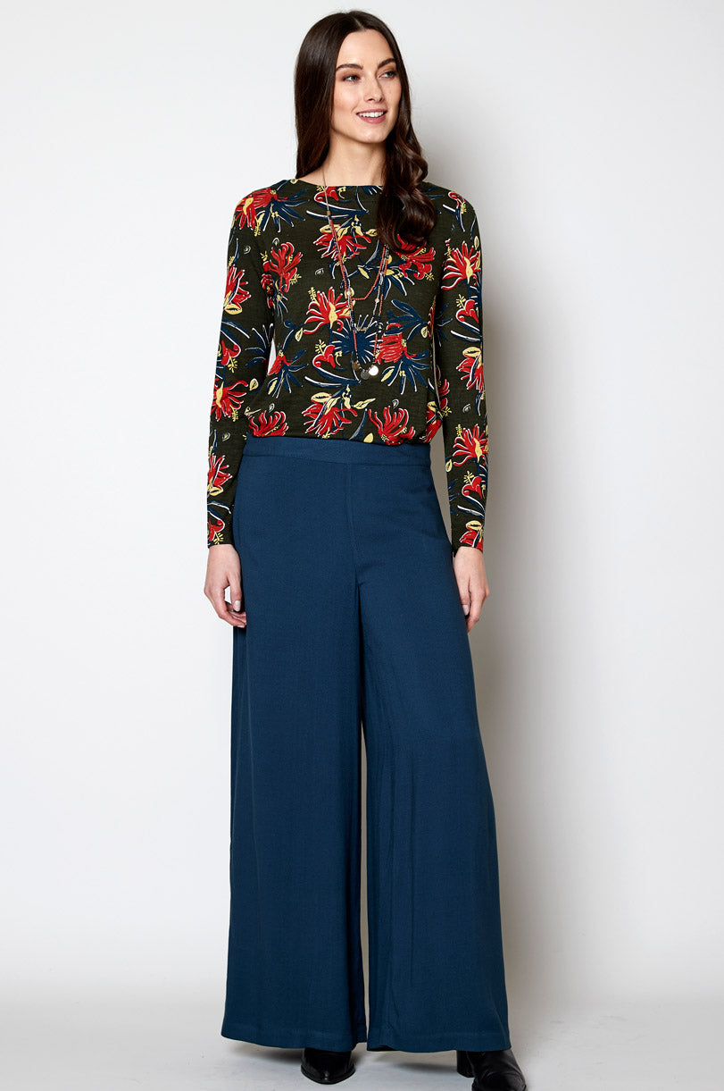 Viscose Wide Leg Trouser