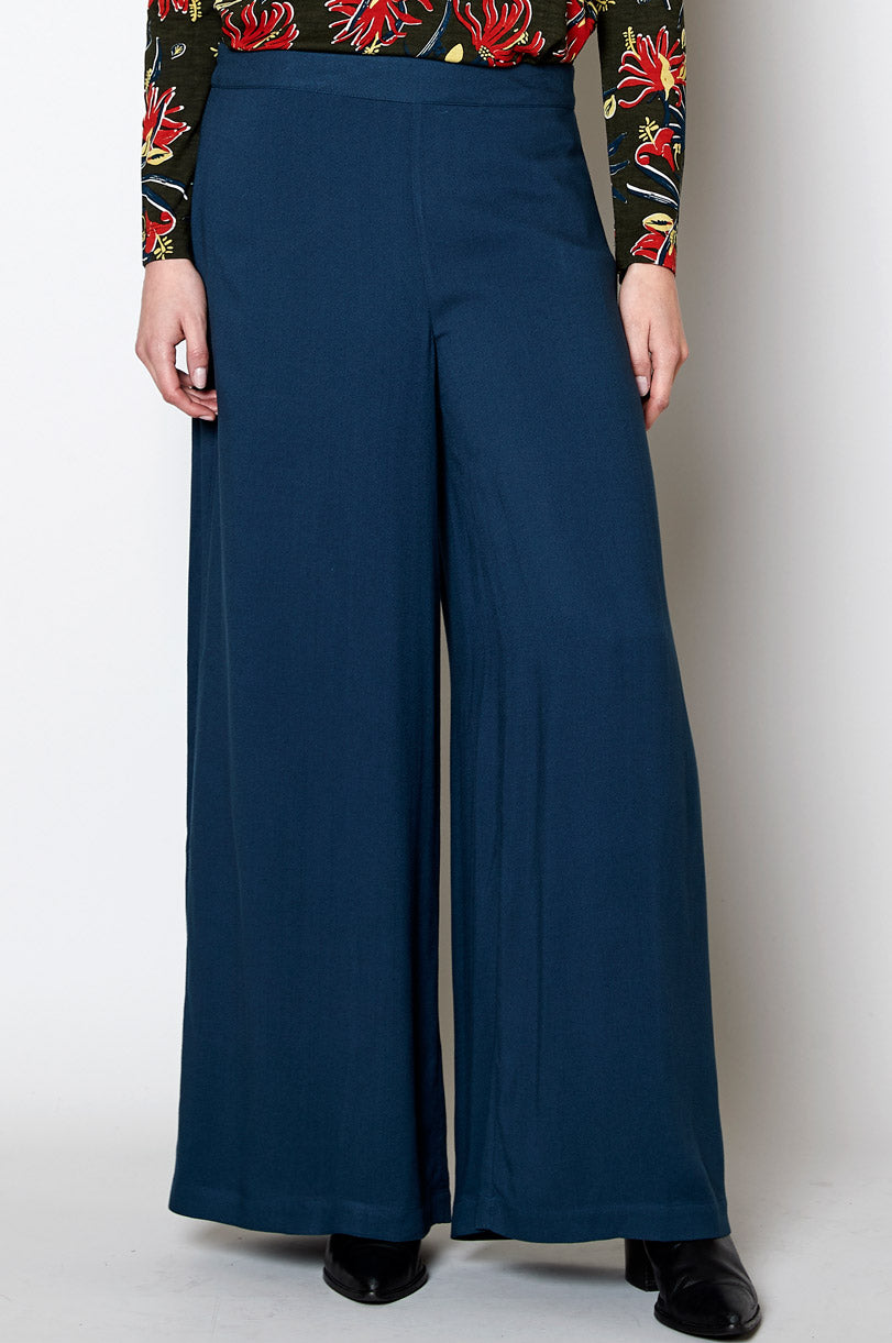 Viscose Wide Leg Trouser