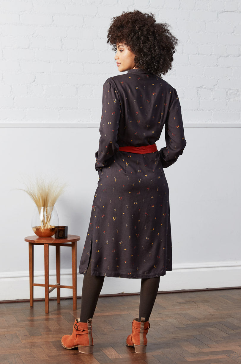 Ecovero Mushroom Print Shirt Dress