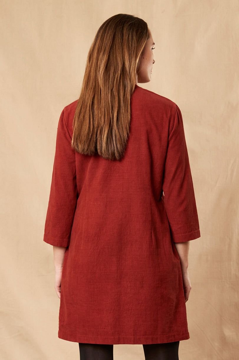 Cotton Needlecord Tunic Dress