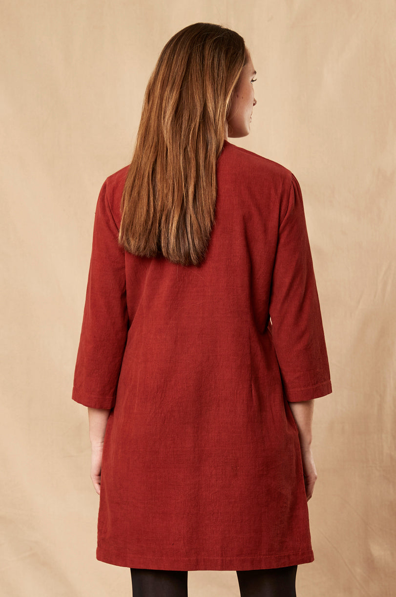 Cotton Needlecord Tunic Dress
