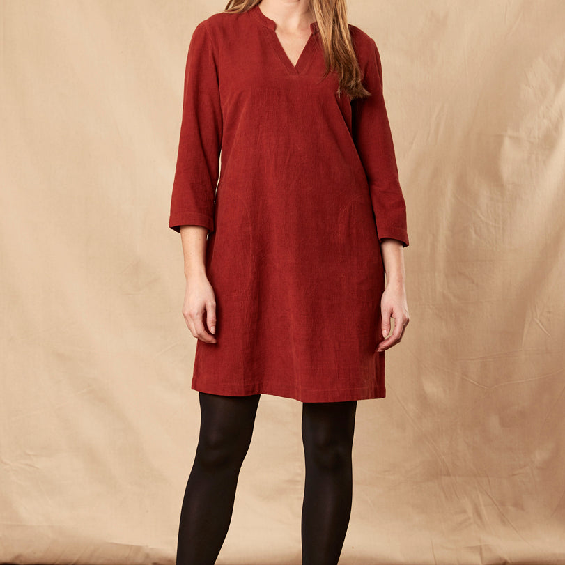 Cotton Needlecord Tunic Dress
