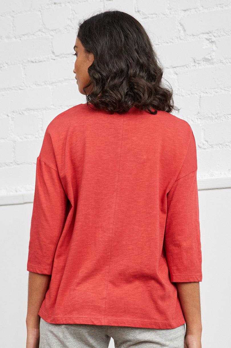 PJ4125 3/4 Sleeve Organic Jersey Top