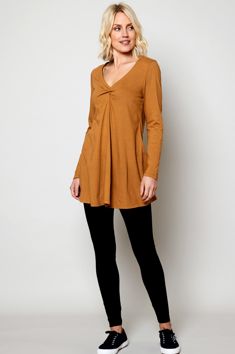 Organic Cotton Knot Front Tunic