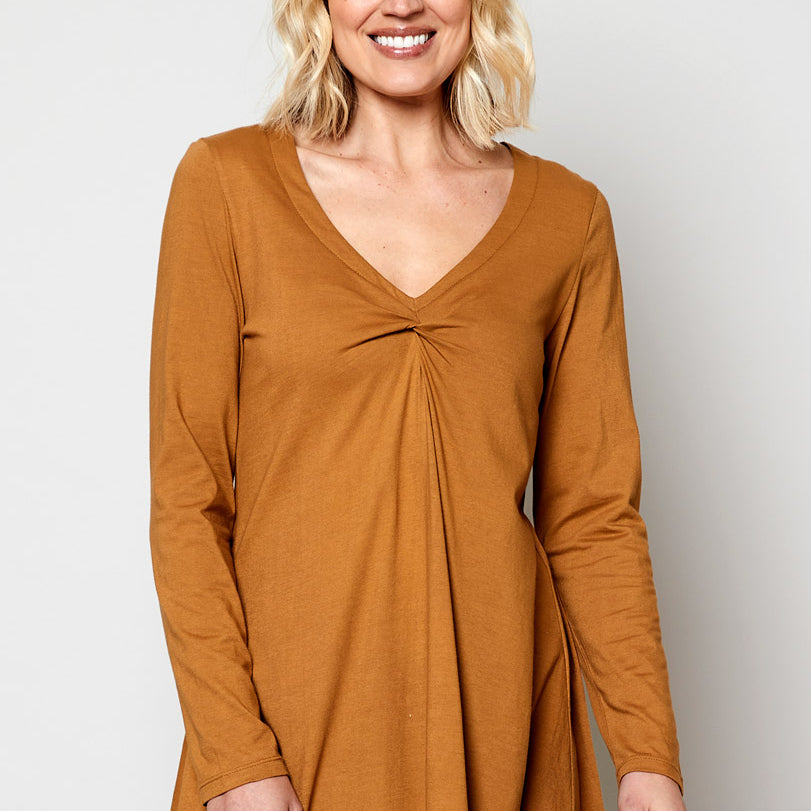 Organic Cotton Knot Front Tunic