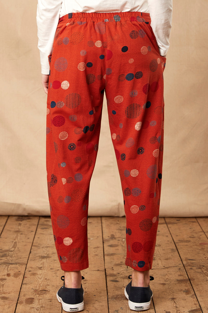 Cotton Orb Print Bubble Trouser