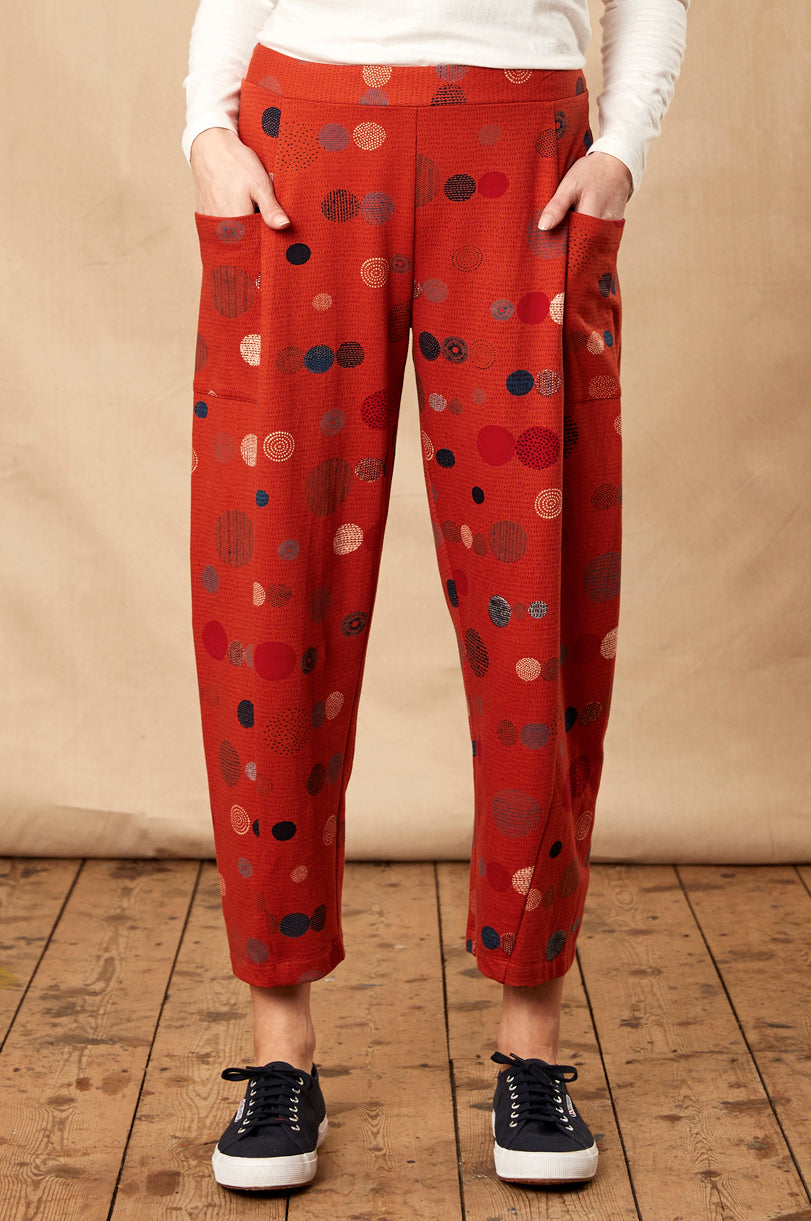 Cotton Orb Print Bubble Trouser