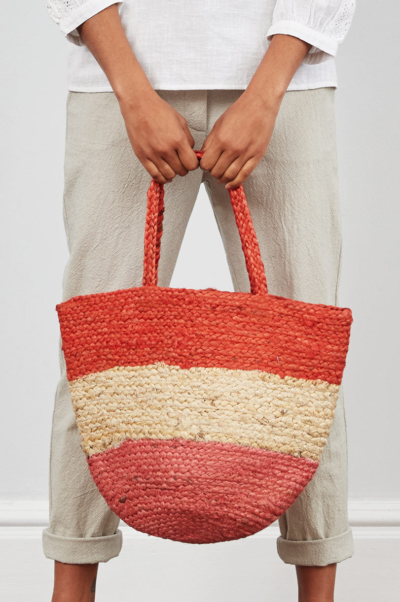 Block Colour Jute Bag