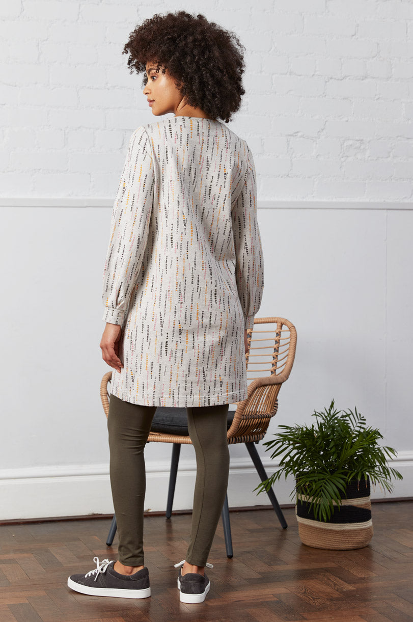 GOTS Organic Cotton Boat Neck Jersey Tunic Dress