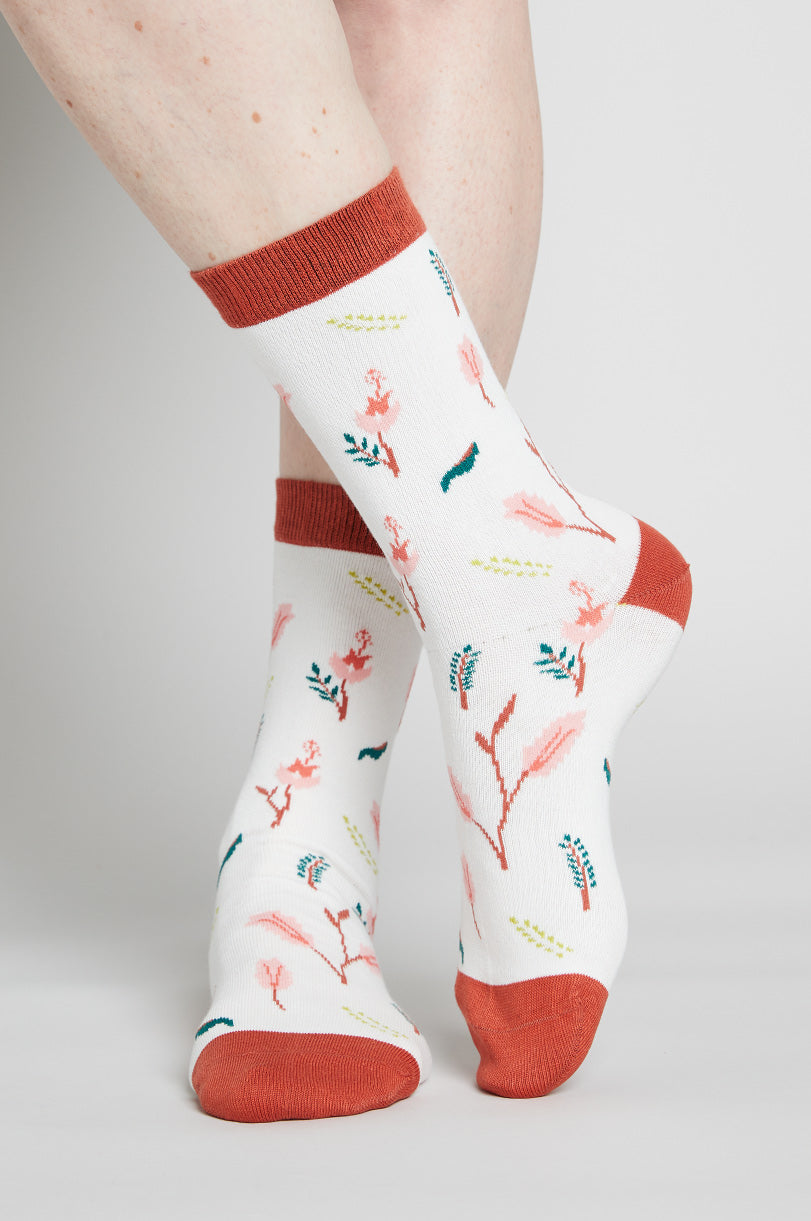 GOTS Organic Cotton Flower Socks