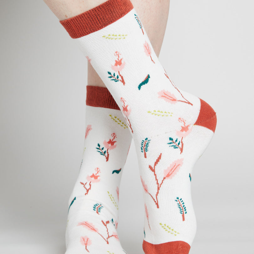 GOTS Organic Cotton Flower Socks