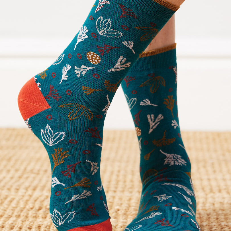 GOTS Organic Cotton Seaweed Socks