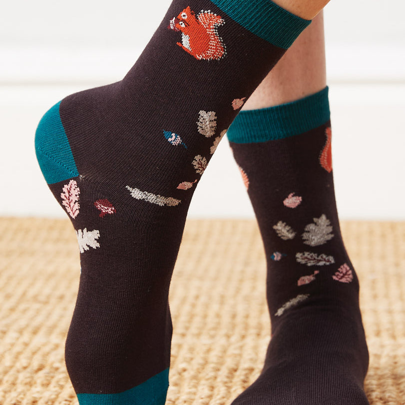 GOTS Organic Cotton Squirrel Socks