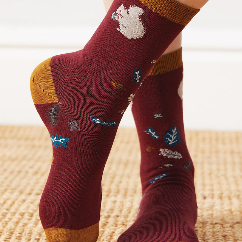GOTS Organic Cotton Squirrel Socks