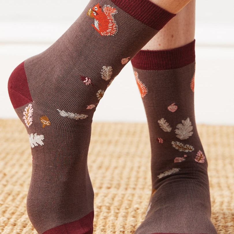 GOTS Organic Cotton Squirrel Socks