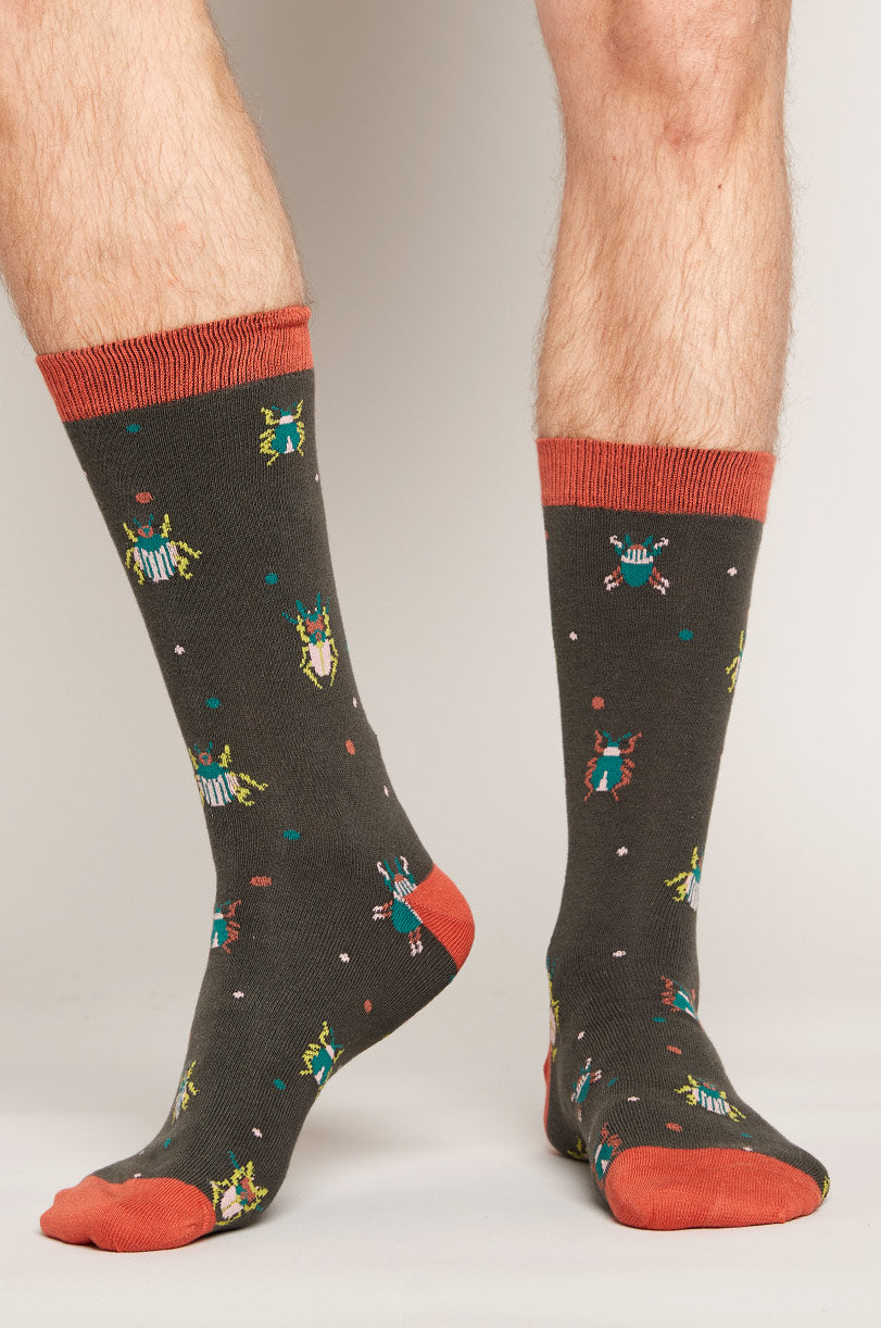 GOTS Organic Cotton Organic Beetle Socks