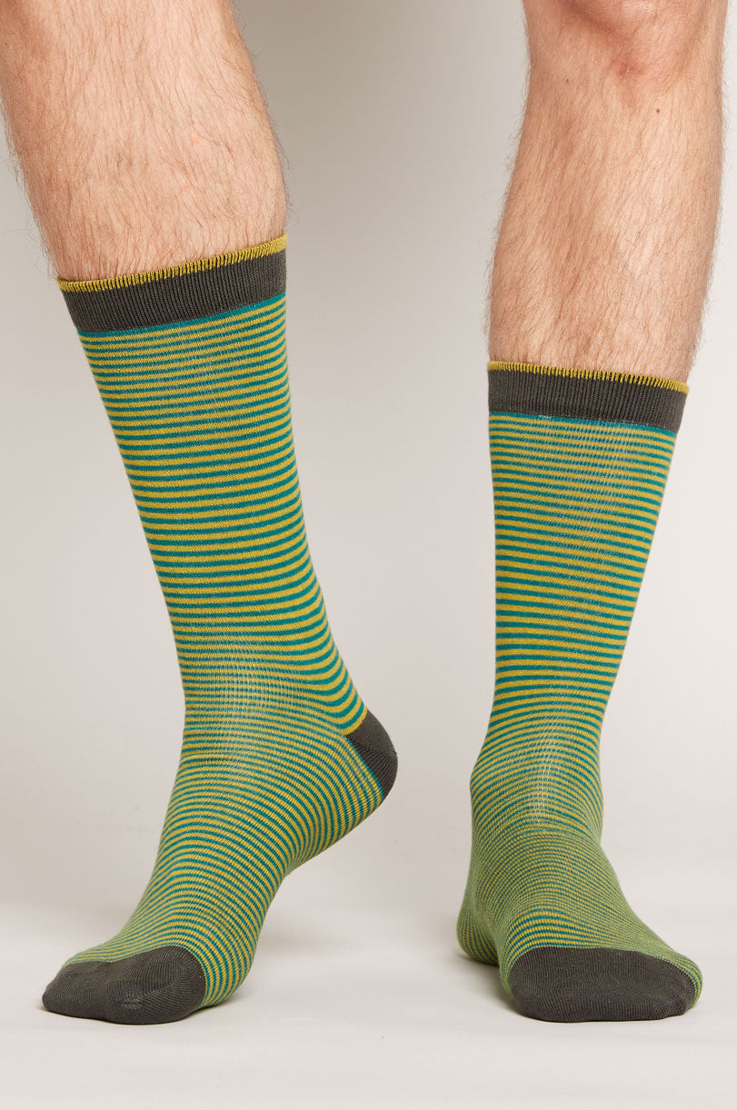 SK9027 Men's Organic Stripe Socks